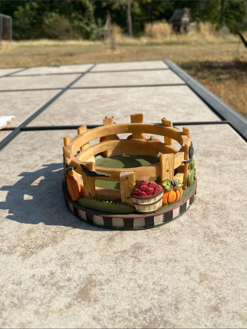Perfect Harvest Fall Decor Set Bowl Filler Pumpkin Fence Ring and Hanging Sign